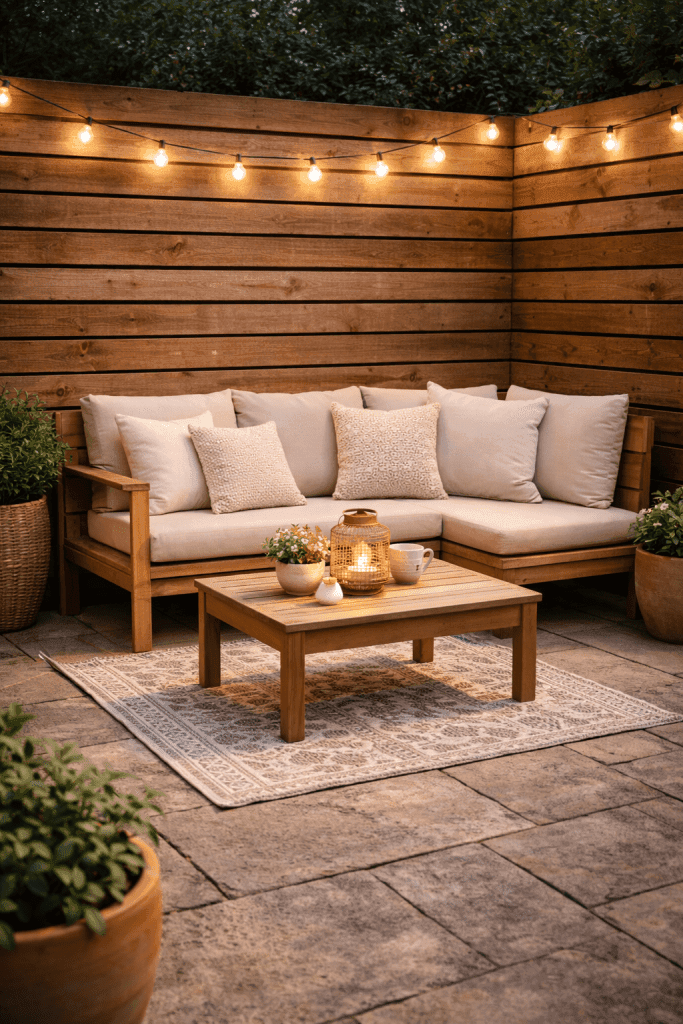 Tiny Patio with Corner Sofa