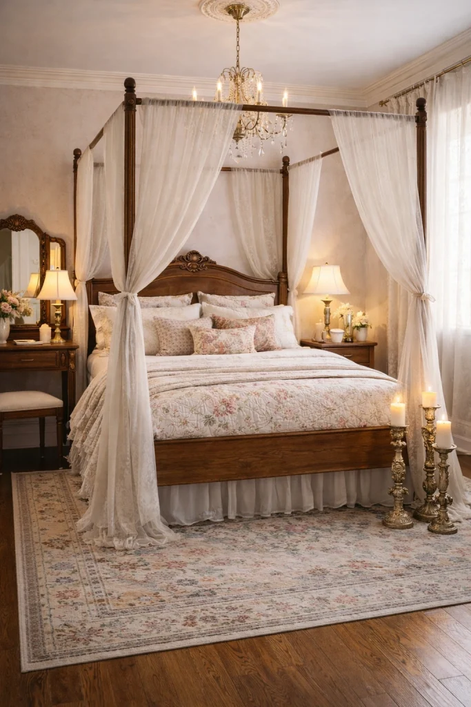Romantic Canopy Vintage Bedroom
