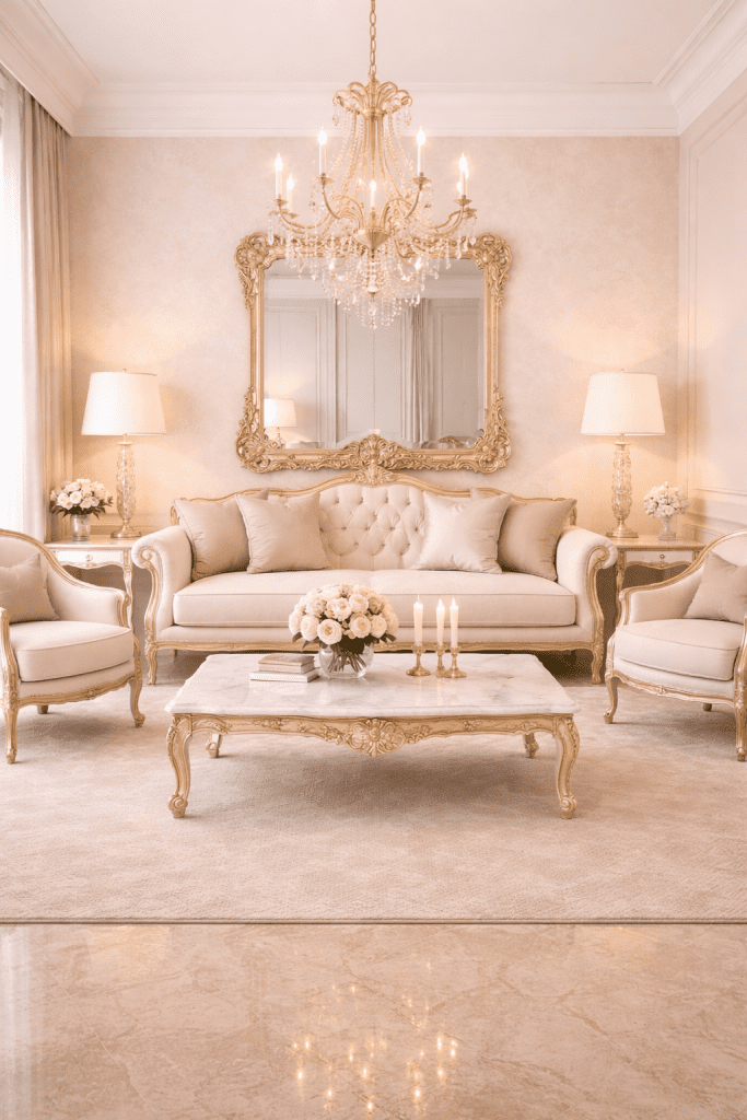 Luxury Neutral Rococo Retreat