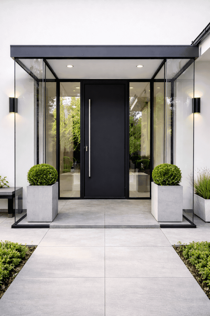 Glass-Enclosed Modern Porch