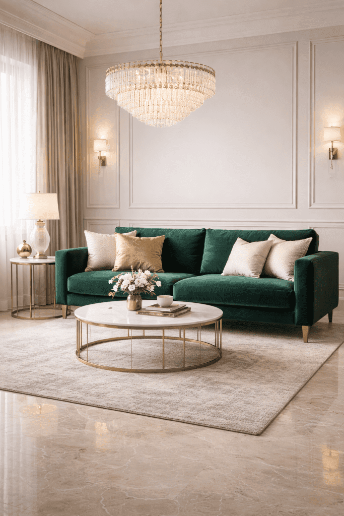 Luxury Velvet Sofa Living Room