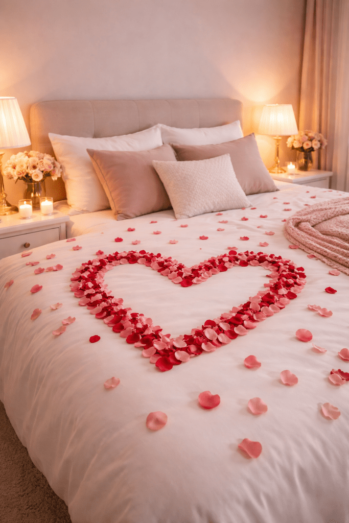 Rose Petal Bed Decoration