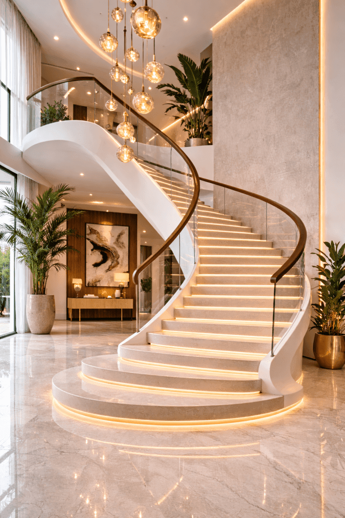 Sculptural Modern Staircase
