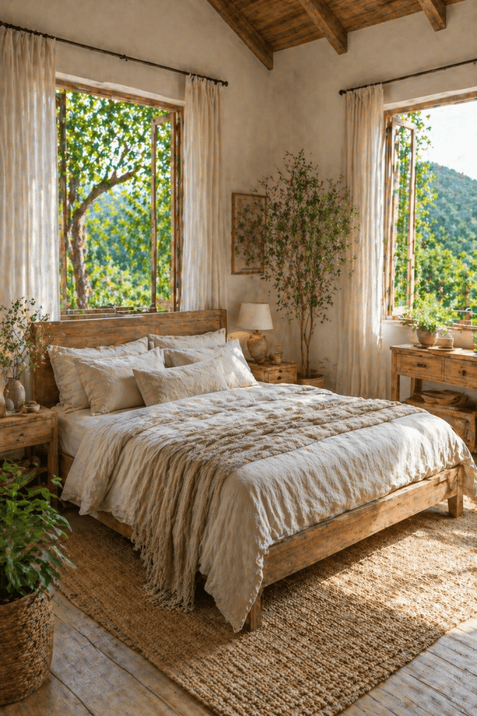 Nature View Cottage Bedroom Setup
