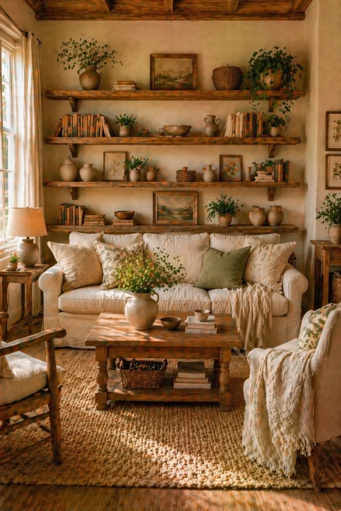 22 Earthy Cottage Living Room Ideas – HomeSpunky