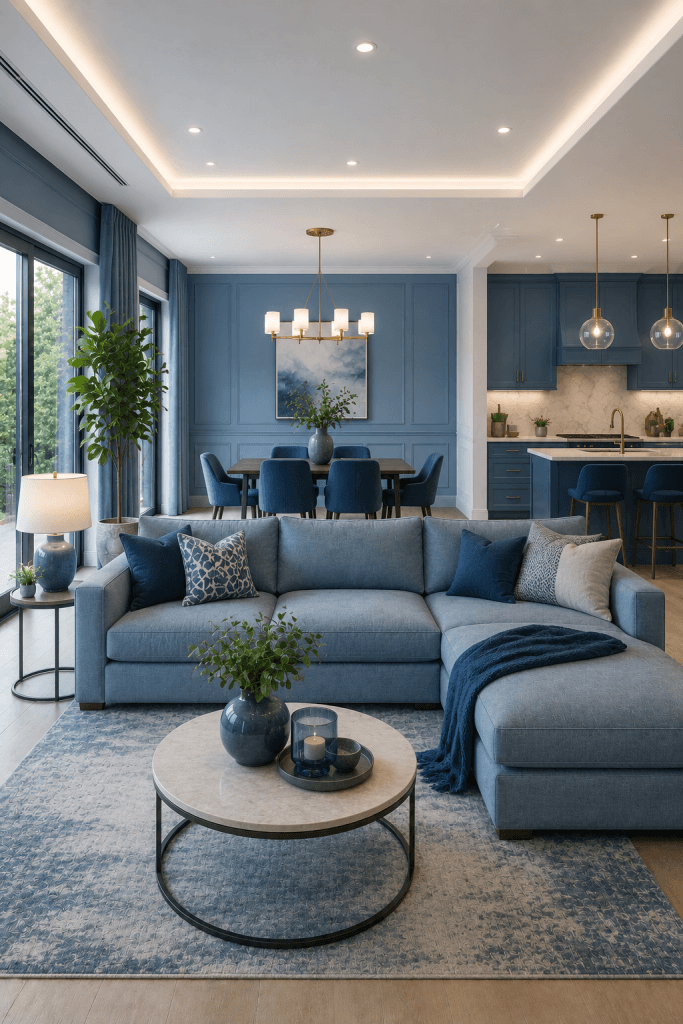 Cool Blue Open Living Concept