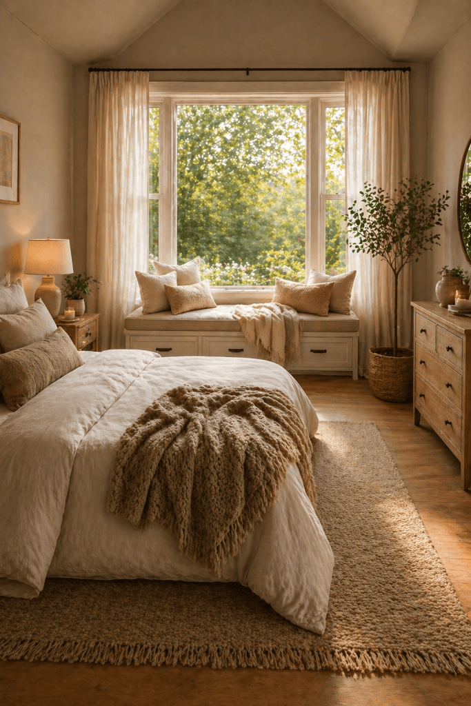 Window-Focused Cozy Bedroom