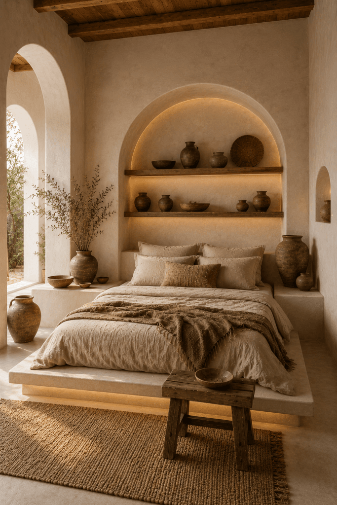Organic Arch Wabi Sabi Bedroom